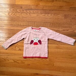 Mini Boden Pink Long Sleeve Tee with Owl Design